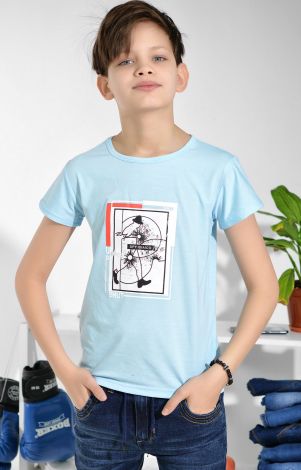 Футболка на хлопчика блакитна