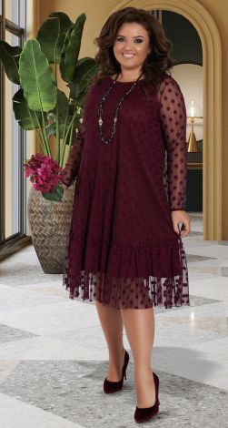 Свободное платье с сеточкой 