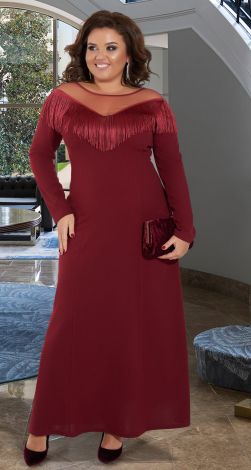 Длинное вечернее платье большого размера