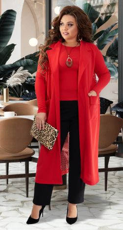 Костюм кардиган большого размера