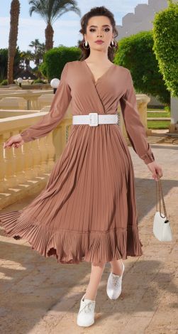 Платье с красивой юбкой плиссе