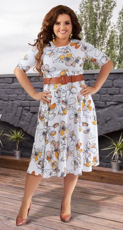 Красивое белое платье