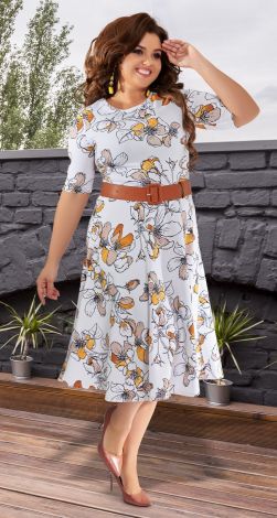 Красивое белое платье