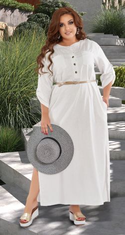 Льняное платье туника большого размера