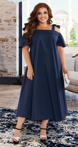 Расклешенный сарафан с завязками большого размера