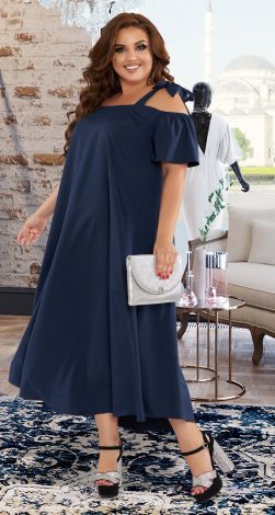 Расклешенный сарафан с завязками большого размера