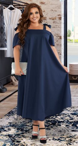 Расклешенный сарафан с завязками большого размера