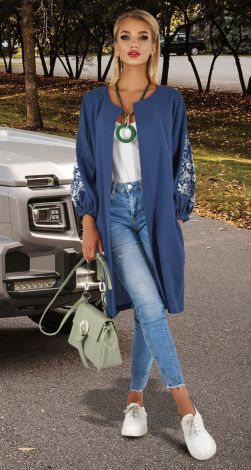 Кардиган із льону