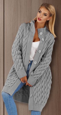 Warm knitted cardigan