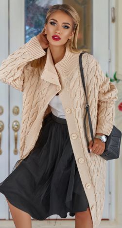 Warm knitted cardigan