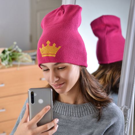 Hat for girls raspberry