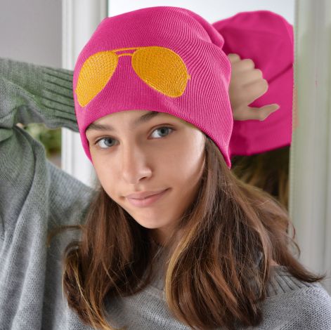 Hat for girls raspberry