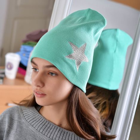 Hat for girls color mint