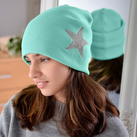 Hat for girls color mint