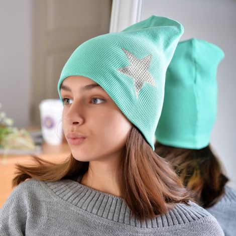 Hat for girls color mint