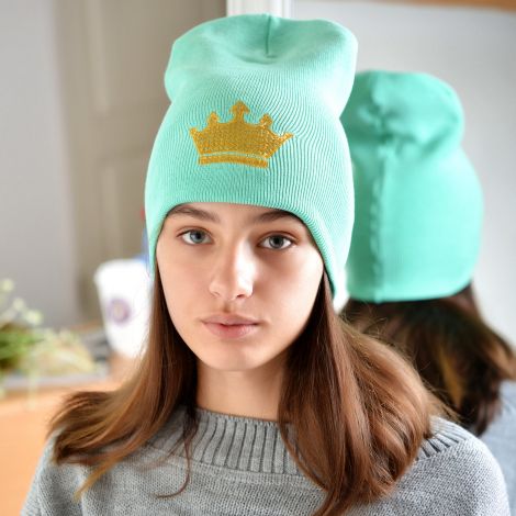 Hat for girls color mint