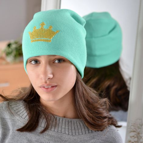 Hat for girls color mint