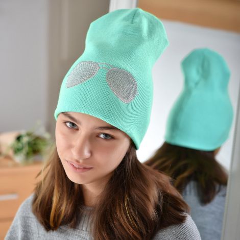 Hat for girls color mint