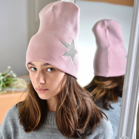 Cap for girls powder color