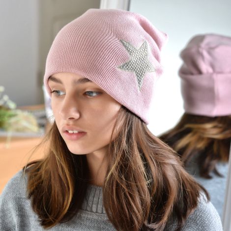 Cap for girls powder color