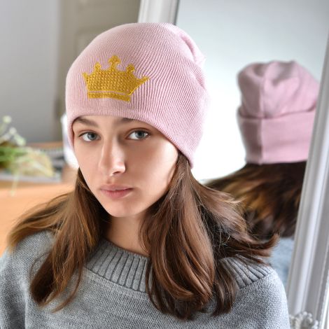 Cap for girls powder color