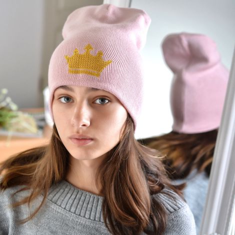 Cap for girls powder color