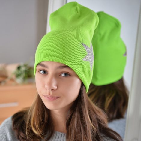 Cap for girls light green
