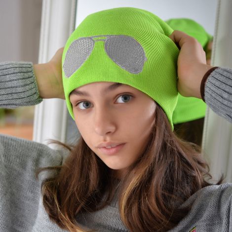 Cap for girls light green