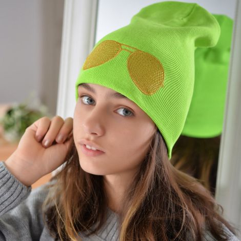 Cap for girls light green