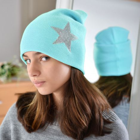 Hat for girls light blue