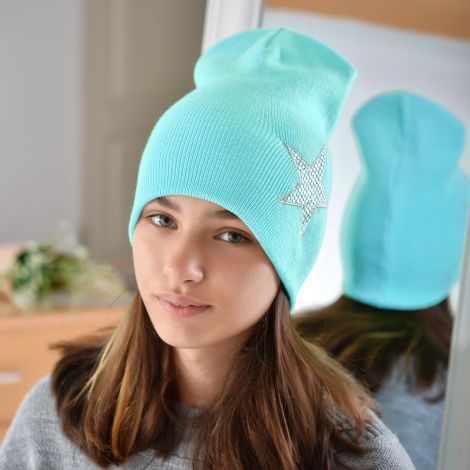 Hat for girls light blue