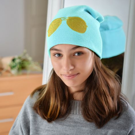 Hat for girls light blue