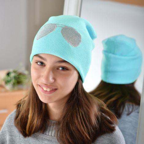 Hat for girls light blue