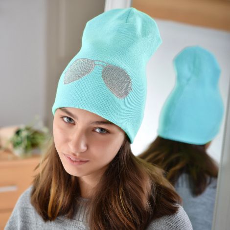 Hat for girls light blue