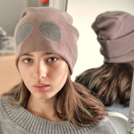Hat for girls beige