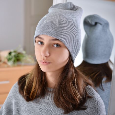 Hat for girls gray