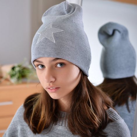Hat for girls gray