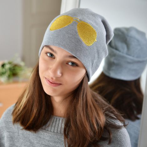 Hat for girls gray