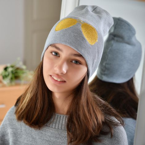 Hat for girls gray