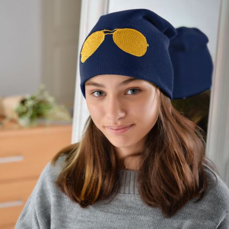 Шапка для дівчаток синя