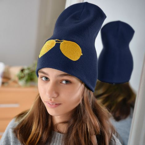 Шапка для дівчаток синя