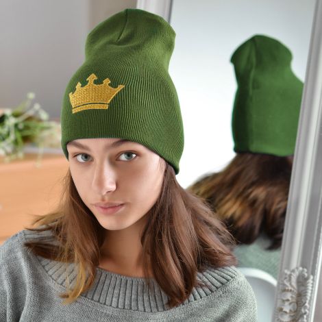 Шапка для дівчаток хакі