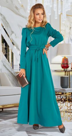  Шелковое платье с разрезом