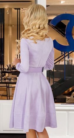 Замшева сукня з ремінцем