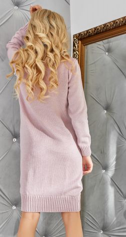 Облегающее вязаное платье с декором