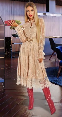 Красивое гипюровое платье