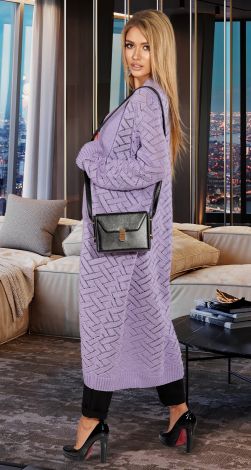 Ажурный вязаный кардиган