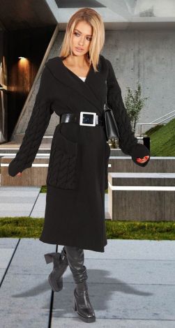 Тёплый кардиган с капюшоном