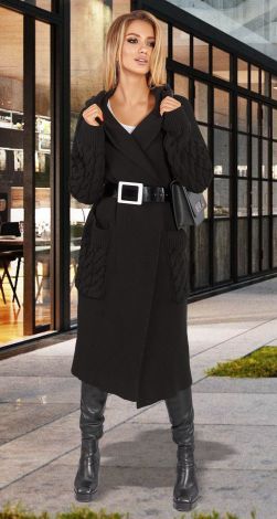 Тёплый кардиган с капюшоном