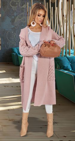 Тёплый кардиган с капюшоном